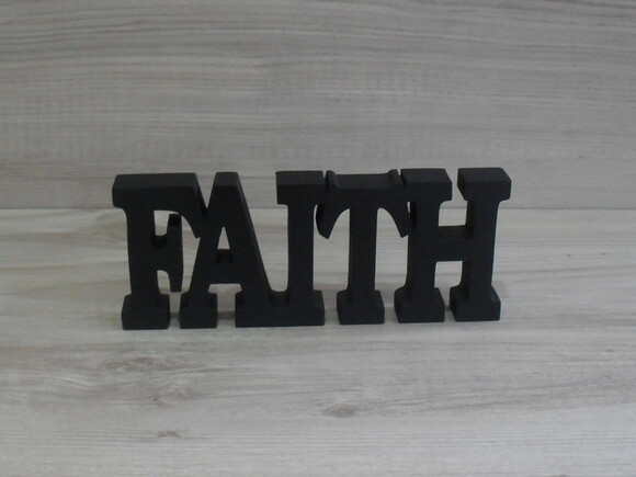 Palavra decorativa FAITH - linha BK