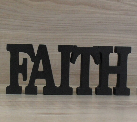 Palavra decorativa FAITH - linha BK