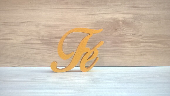 Palavra decorativa Fé - Linha BOP