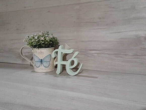 Palavra decorativa Fé - Linha CK