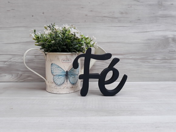 Palavra decorativa Fé - Linha CK