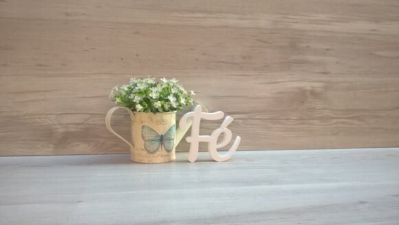 Palavra decorativa Fé - Linha CK