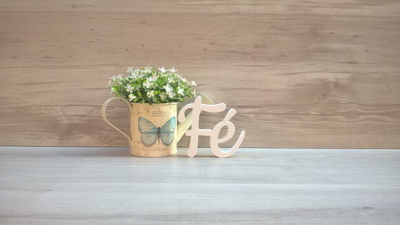 Palavra decorativa Fé - Linha CK