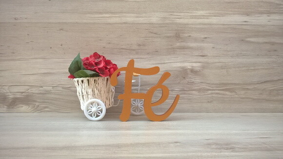 Palavra decorativa Fé - Linha CK