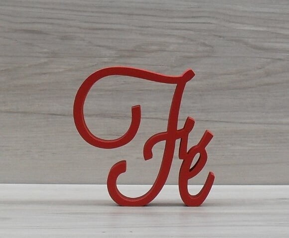 Palavra Decorativa Fé Mod LS