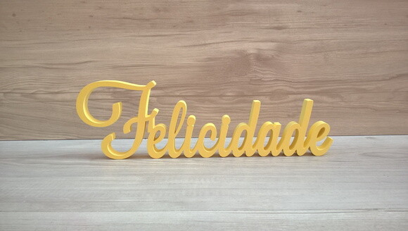 Palavra Decorativa Felicidade Mod LS