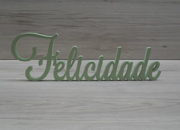Palavra Decorativa Felicidade Mod LS