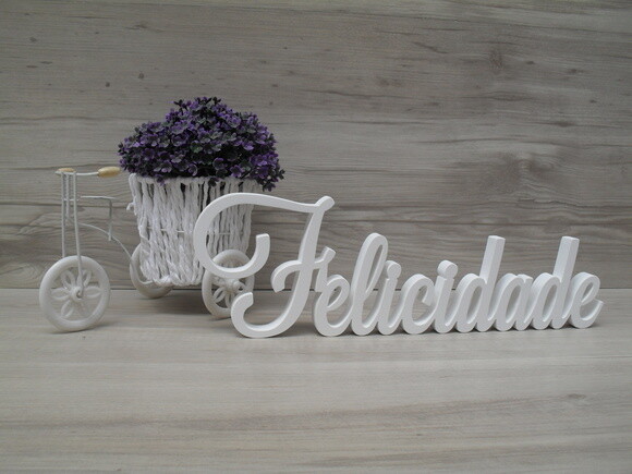 Palavra Decorativa Felicidade Mod LS