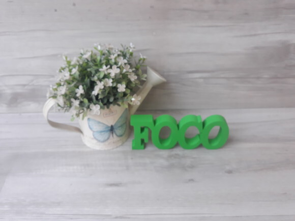 Palavra decorativa FOCO - linha BK