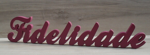 Palavra Decorativa Fidelidade- Linha Cl