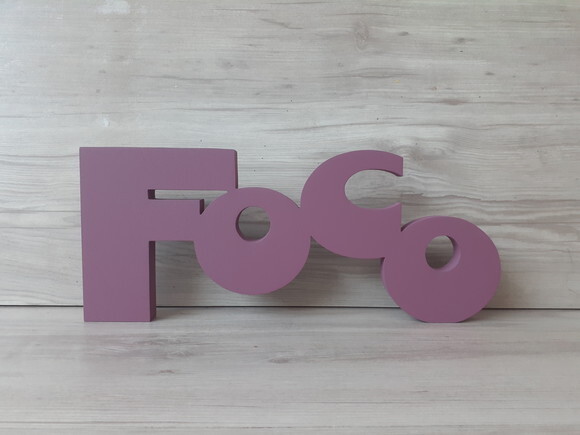 Palavra Decorativa Foco Modelo Retrô