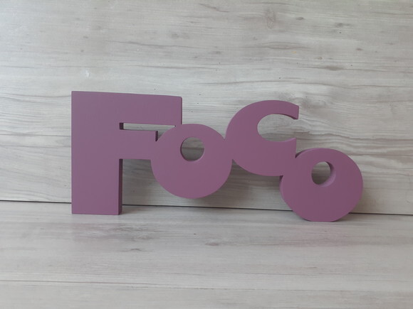 Palavra Decorativa Foco Modelo Retrô