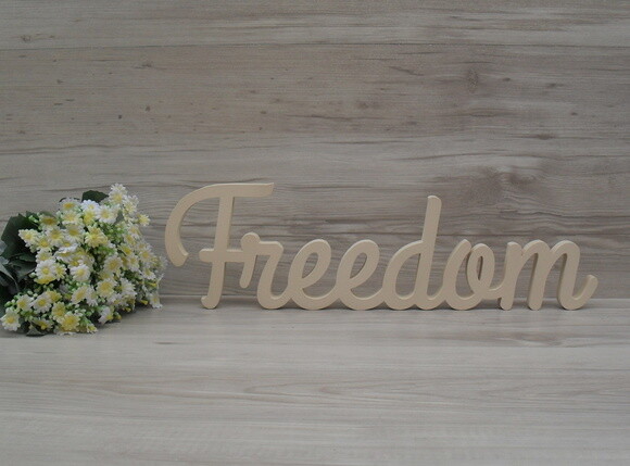 Palavra decorativa Freedom