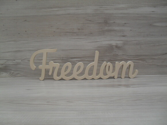 Palavra decorativa Freedom