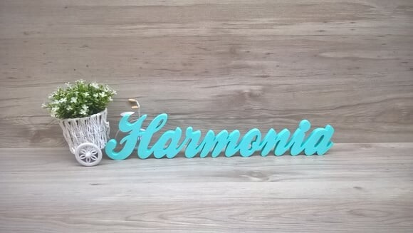 Palavra Decorativa Harmonia Linha Cl