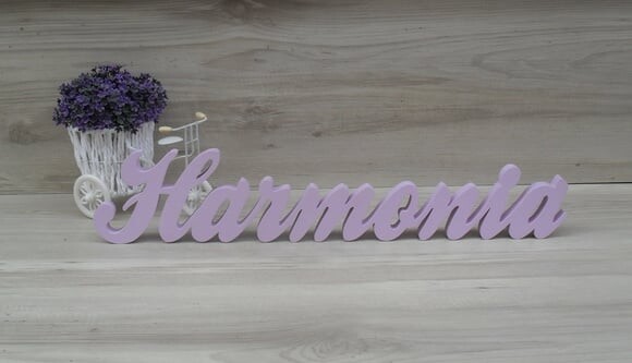 Palavra Decorativa Harmonia Linha Cl