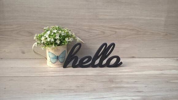 Palavra Decorativa hello modelo AS