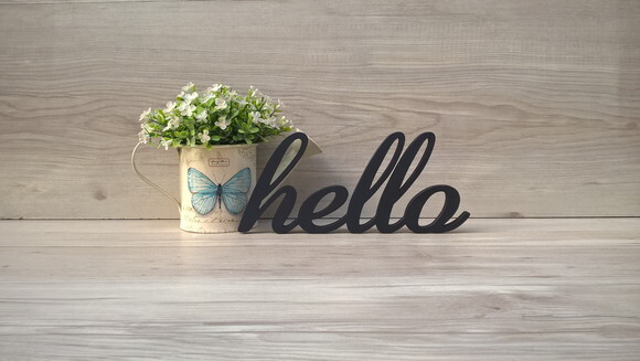 Palavra Decorativa hello modelo AS