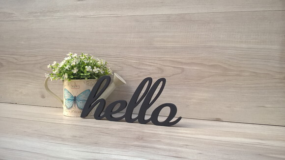 Palavra Decorativa hello modelo AS