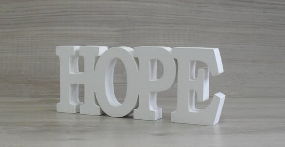Palavra decorativa HOPE - linha BK