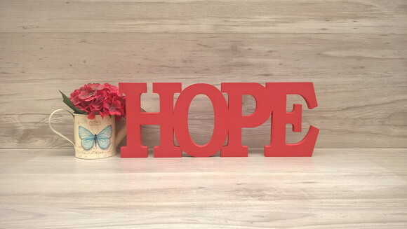 Palavra decorativa HOPE - linha BK G