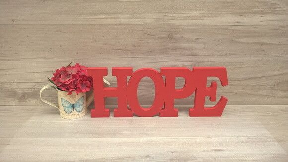 Palavra decorativa HOPE - linha BK G