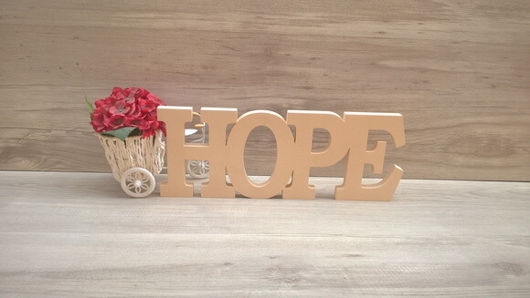 Palavra decorativa HOPE - linha BK G