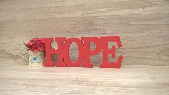 Palavra decorativa HOPE - linha BK G