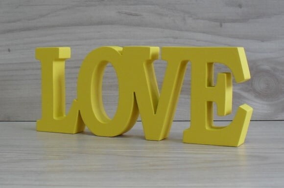 Palavra decorativa LOVE - linha BK