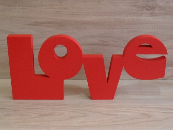 Palavra Decorativa Love Modelo Retrô