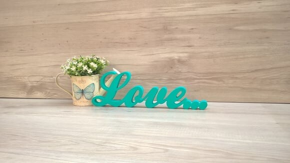 Palavra decorativa Love... - clássico