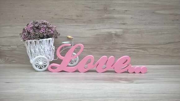 Palavra decorativa Love... - clássico