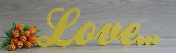 Palavra Decorativa Love... - Clássico