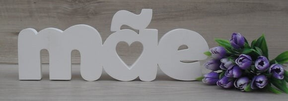 Palavra decorativa mãe - letras em mdf