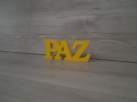 Palavra decorativa PAZ - linha BK