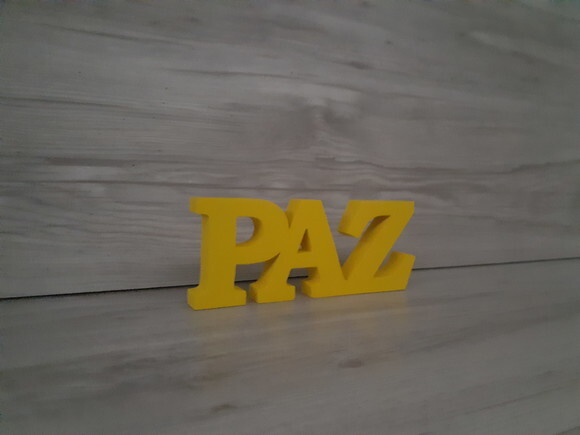 Palavra decorativa PAZ - linha BK