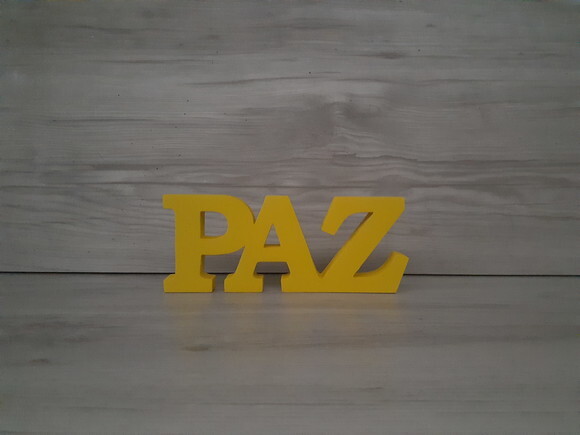 Palavra decorativa PAZ - linha BK