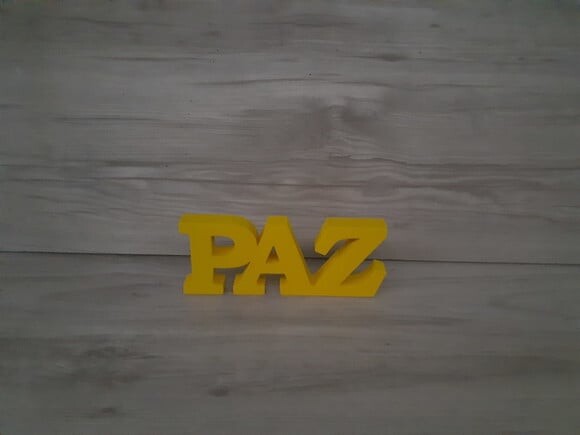 Palavra decorativa PAZ - linha BK