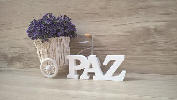 Palavra decorativa PAZ - linha BK