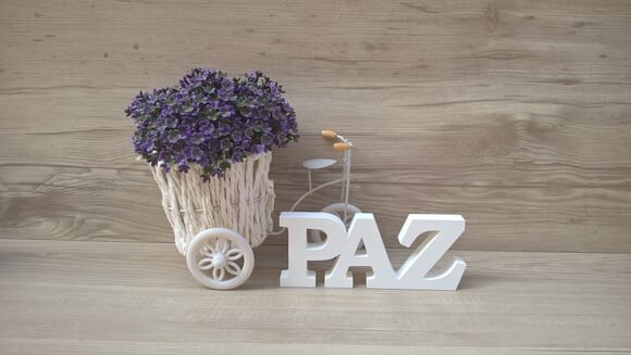Palavra decorativa PAZ - linha BK