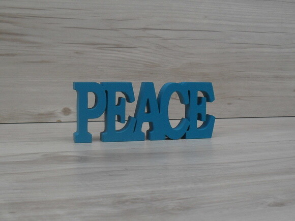 Palavra decorativa PEACE - linha BK