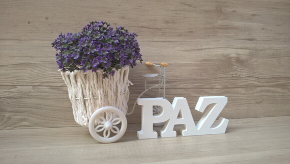 Palavra decorativa PAZ - linha BK