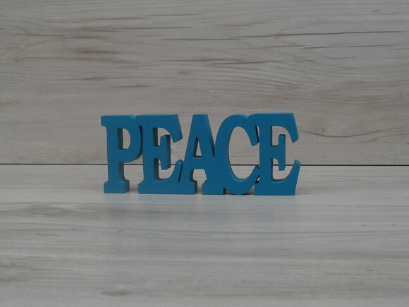 Palavra decorativa PEACE - linha BK