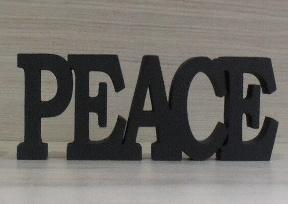 Palavra decorativa PEACE - linha BK