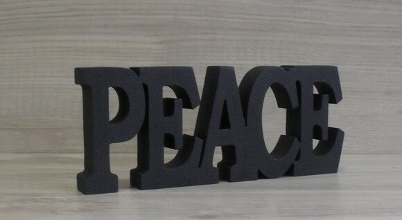 Palavra decorativa PEACE - linha BK