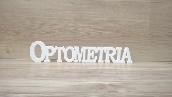 Palavra decorativa PERSONALIZADA - OPTOMETRIA - linha BK