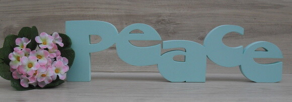 Palavra decorativa Peace Mod Retrô