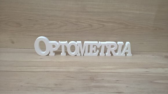 Palavra decorativa PERSONALIZADA - OPTOMETRIA - linha BK