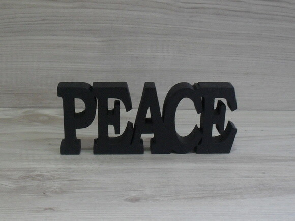 Palavra decorativa PEACE - linha BK