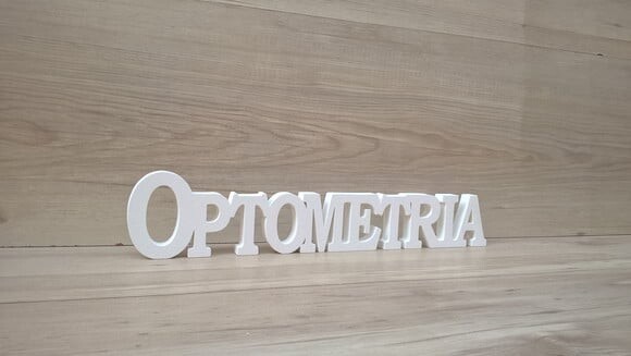 Palavra decorativa PERSONALIZADA - OPTOMETRIA - linha BK
